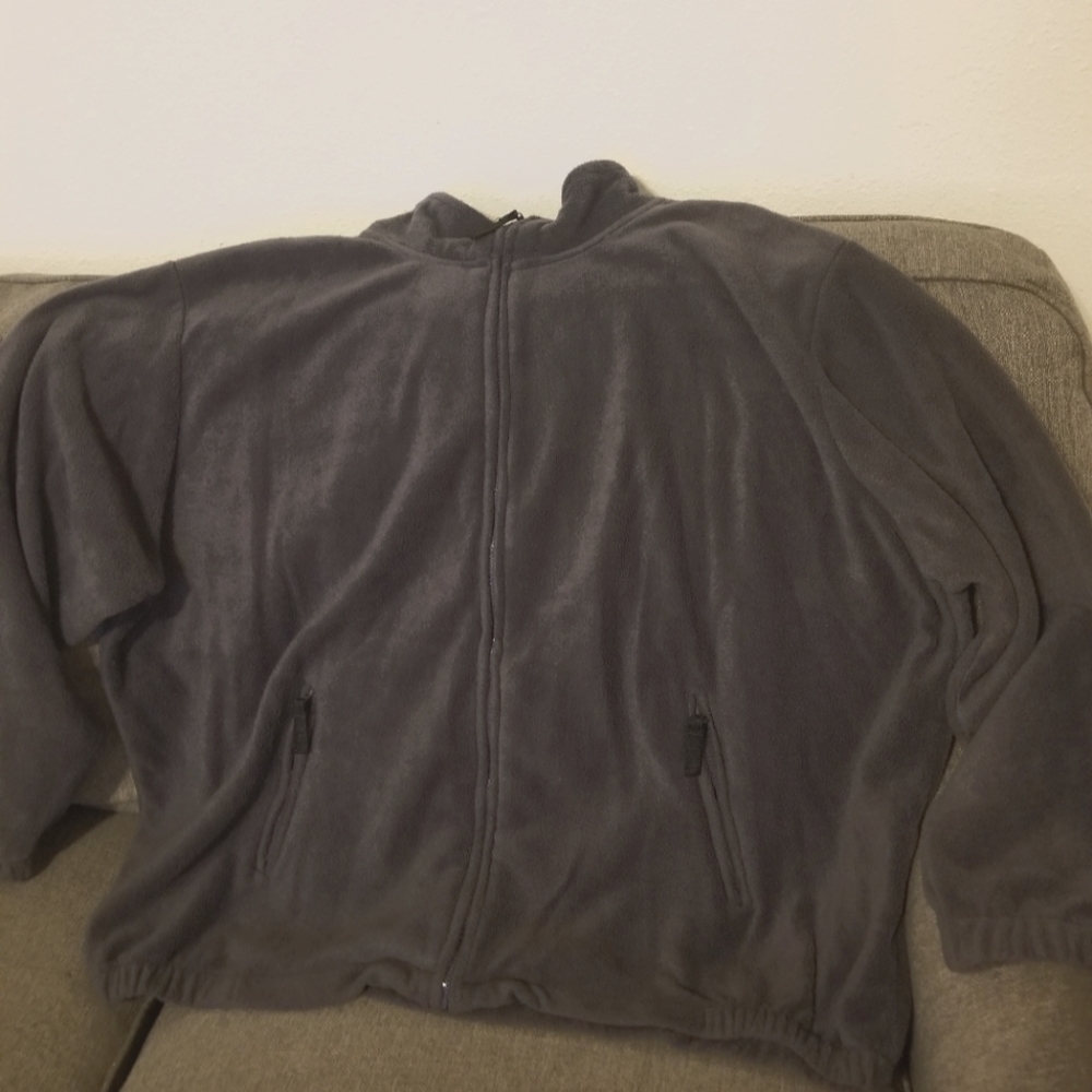 Gray King Size Lightweight Fleece Jacket